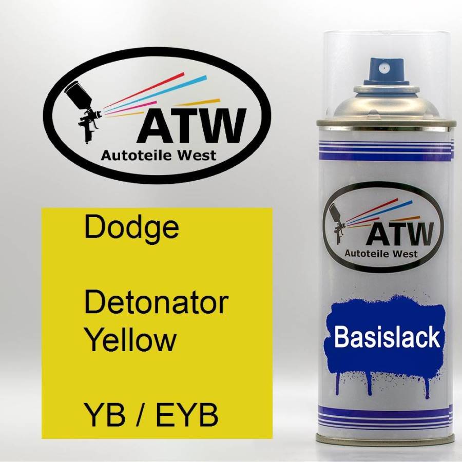 Dodge, Detonator Yellow, YB / EYB: 400ml Sprühdose, von ATW Autoteile West.